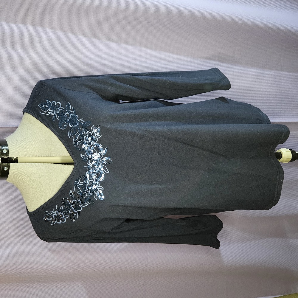 Basic Editions, Blue, Tops, Size: L